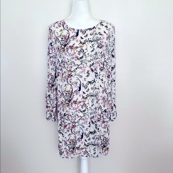 Black and White Sheath Dress with Bishop Sleeves for Wedding Guest - Picture 1 of 14